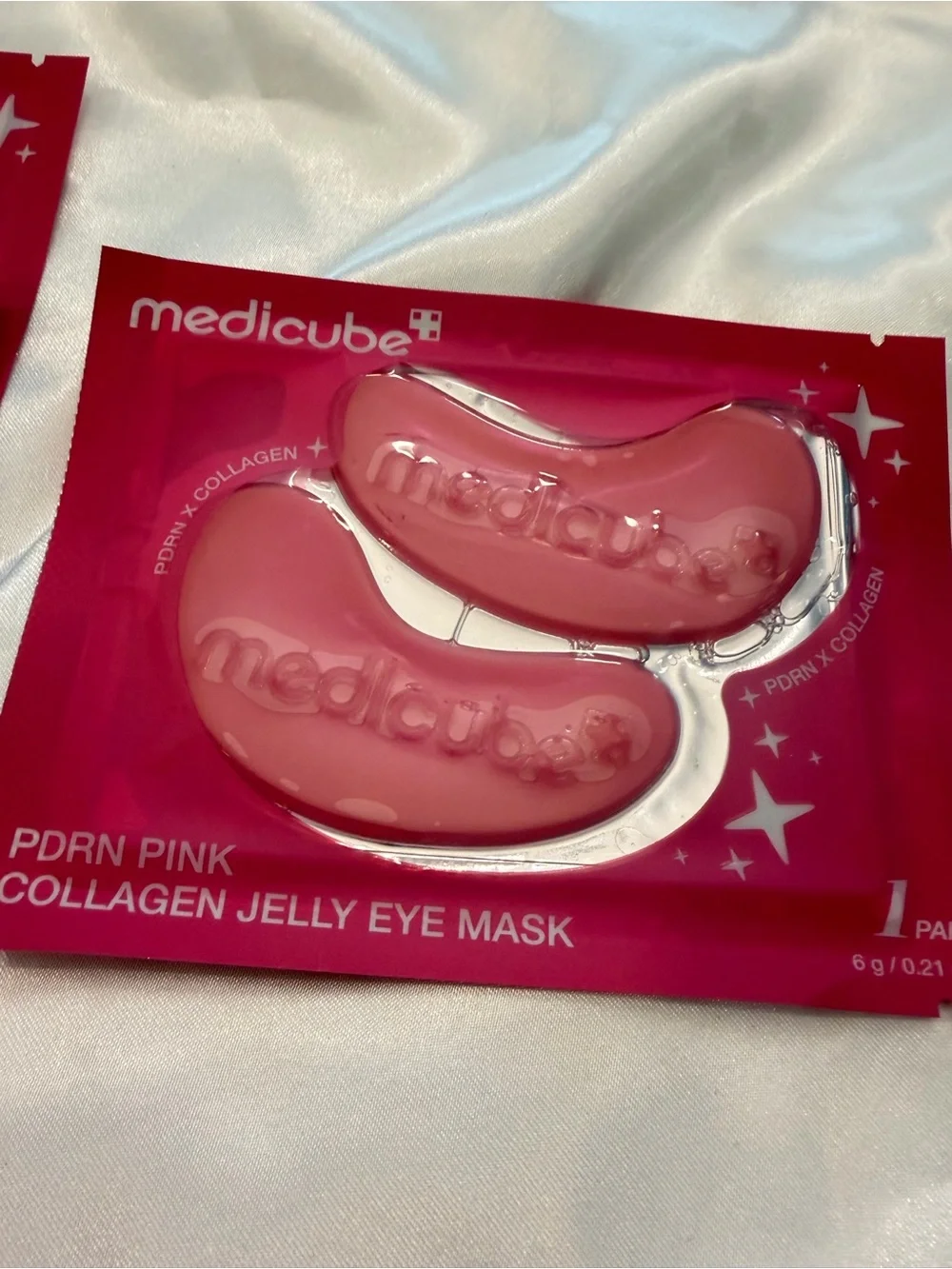Medicube Jelly Eye Mask PDRN Pink Collagen Hydrogel Eye Patches - 5 Packs